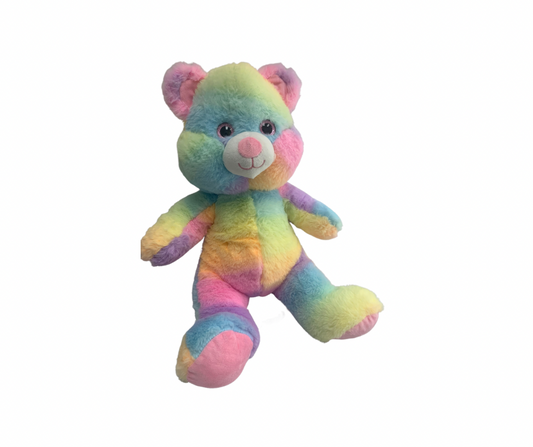 19 inch Pink/Purple Tie Dye bear