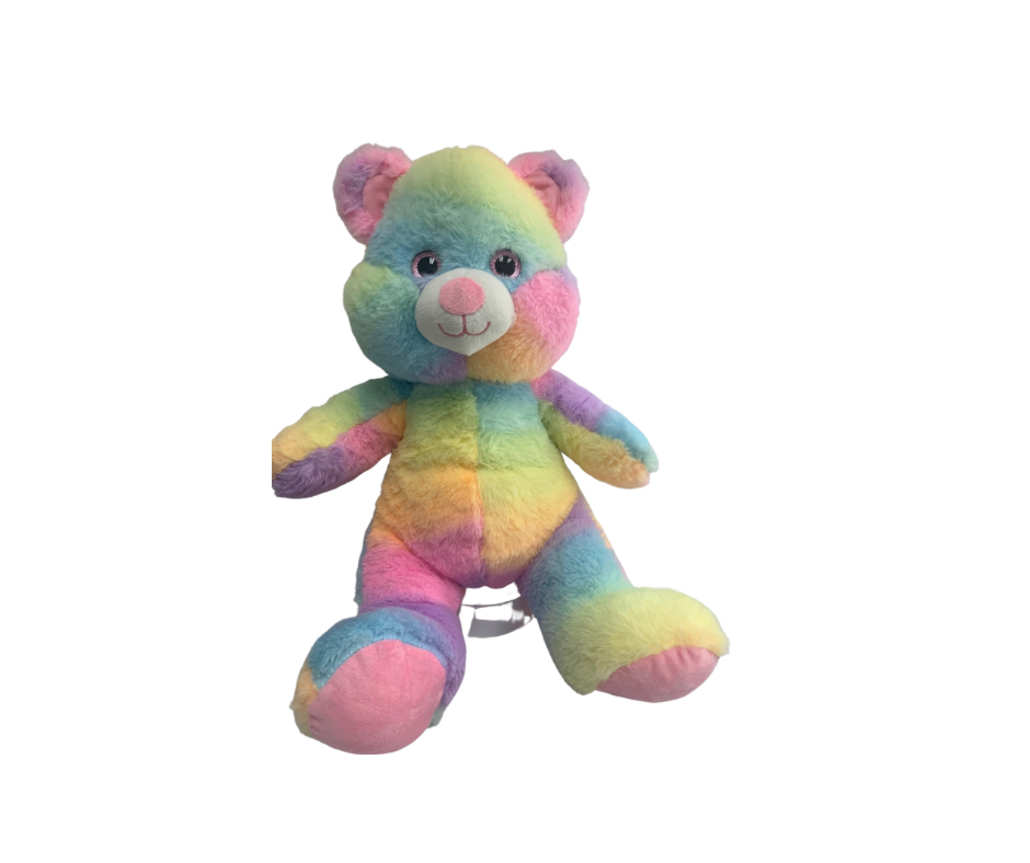 19 inch Pink/Purple Tie Dye bear