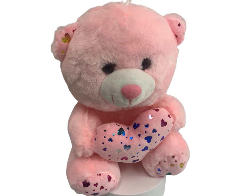 8.5 inch Pink Sparkle Bear