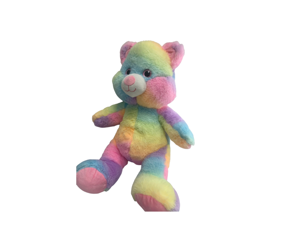 19 inch Pink/Purple Tie Dye bear