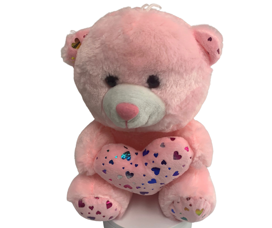 8.5 inch Pink Sparkle Bear