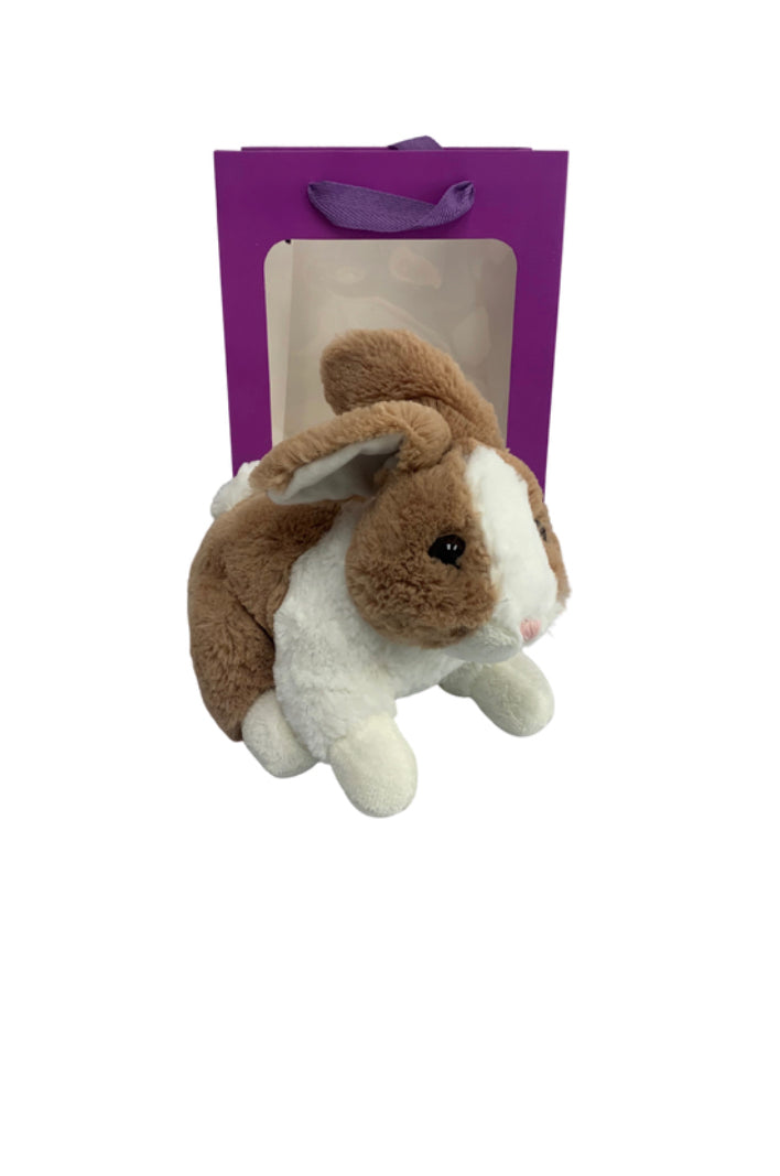 Bunny in PURPLE Transparent Gift Bag Je' La Diamond Luxe Gifts Stuffed Plush Animal