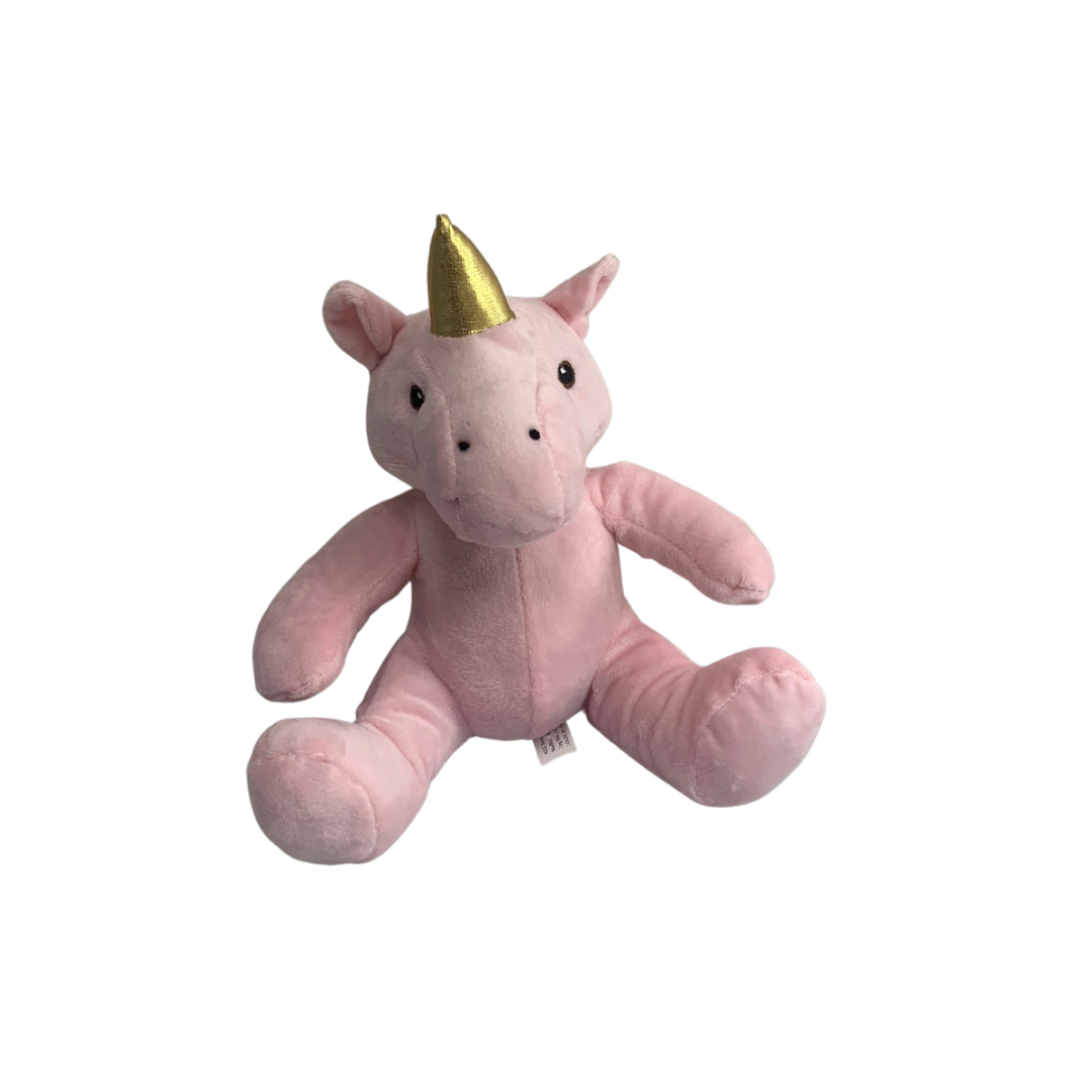 Pink Unicorn in PINK Transparent Gift Bag Je' La Diamond Luxe Gifts Stuffed Push Animal