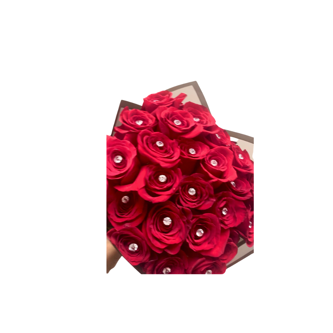 25 Roses - 1 Color - Diamond Luxe Bouquet