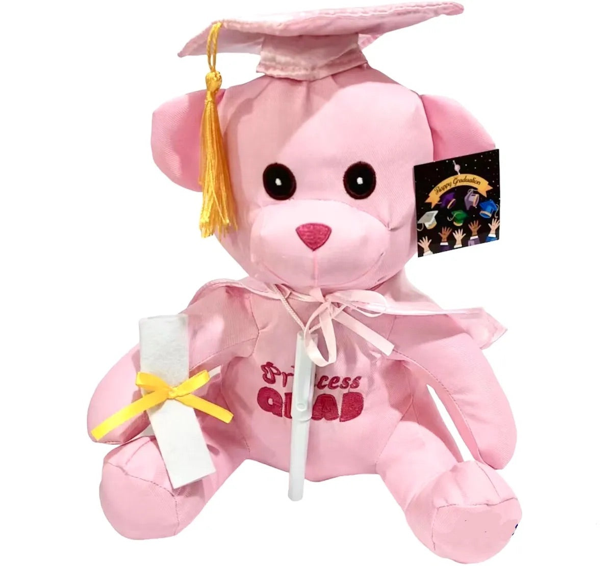 11" Pink Princess Graduation Bear