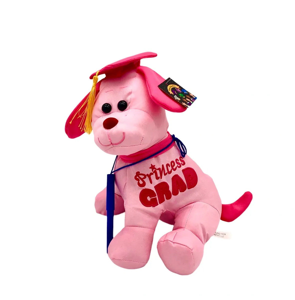 11" Pink Princess Graduation Dog