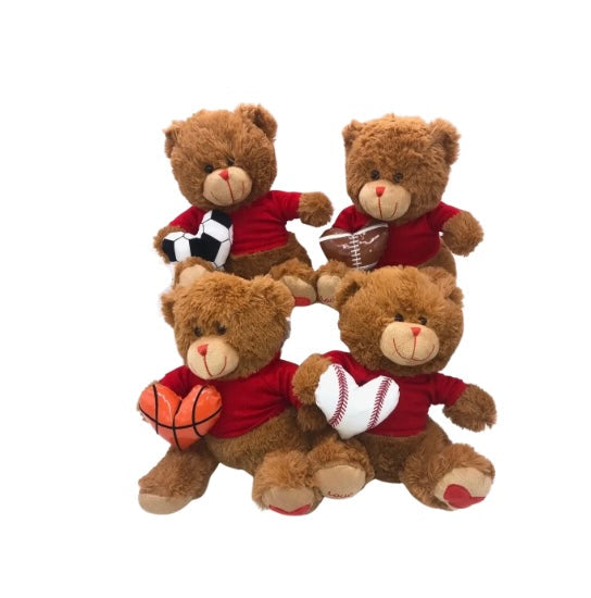 12 inch Love Basketball Bear